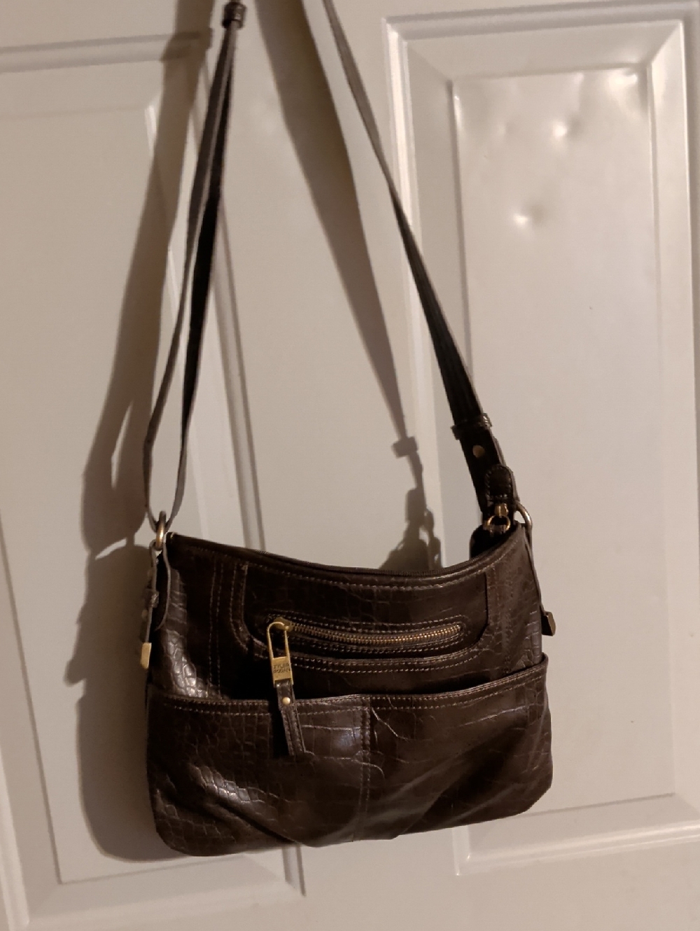 Tyler Rodan Dark Brown Leather Crossbody Bag